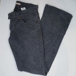Levi's Gray 542 Low Flare Corduroy Pants Size 6